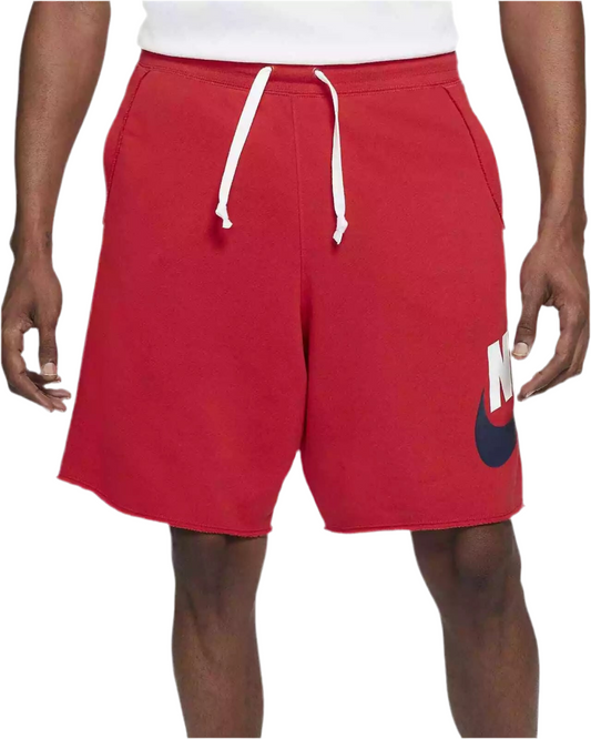 NIKE SPORTSWEAR ALUMNI MEN'S FRENCH TERRY SHORTS AR2375-659 Red