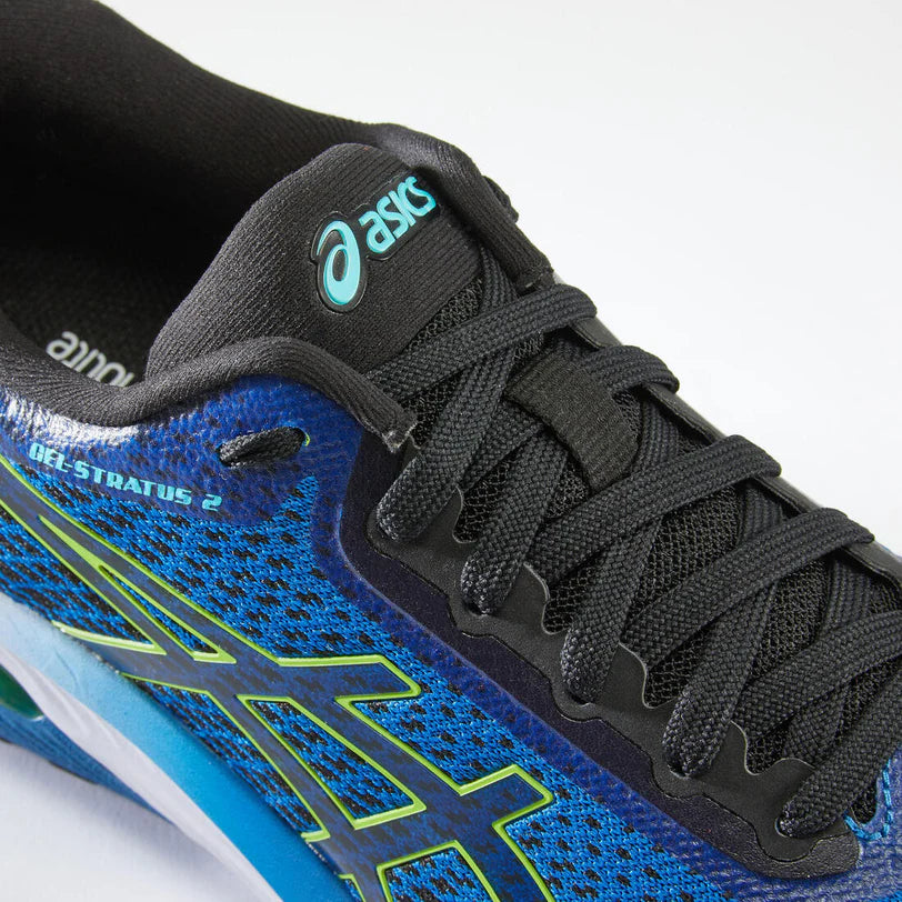 CHAUSSURES DE RUNNING HOMME ASICS GEL STRATUS KNIT2 BLEU JAUNE