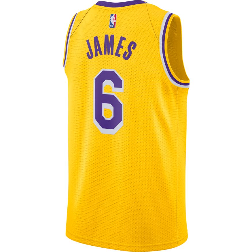 Nike NBA Los Angeles Lakers LeBron James Icon Edition Swingman Jersey CW3669-738