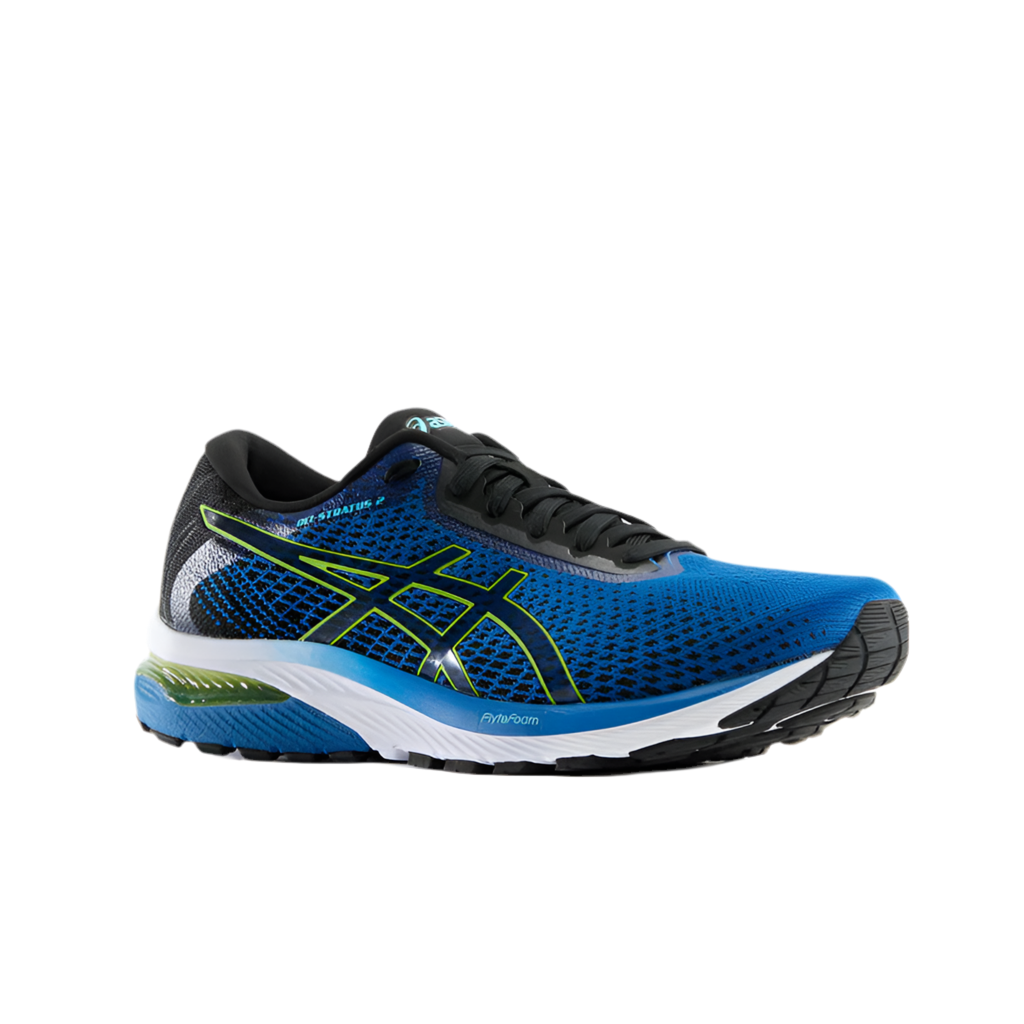 CHAUSSURES DE RUNNING HOMME ASICS GEL STRATUS KNIT2 BLEU JAUNE