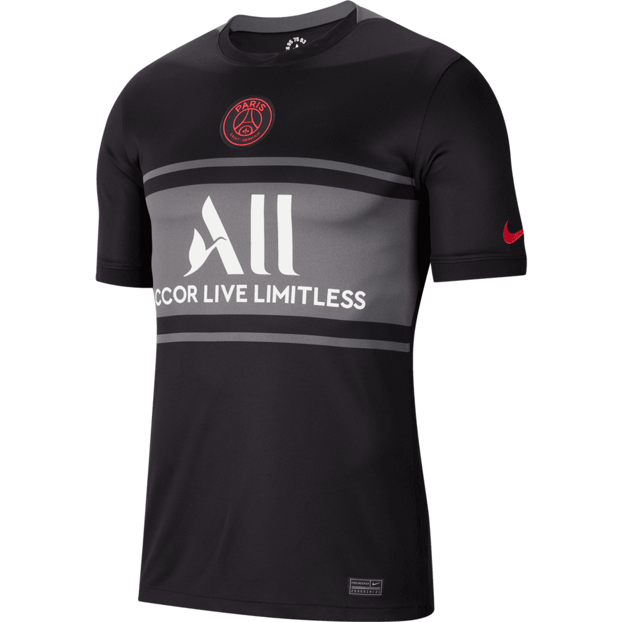 NIKE PARIS SAINT-GERMAIN 2021/22 Third BLACK JERSEY DB5900-011