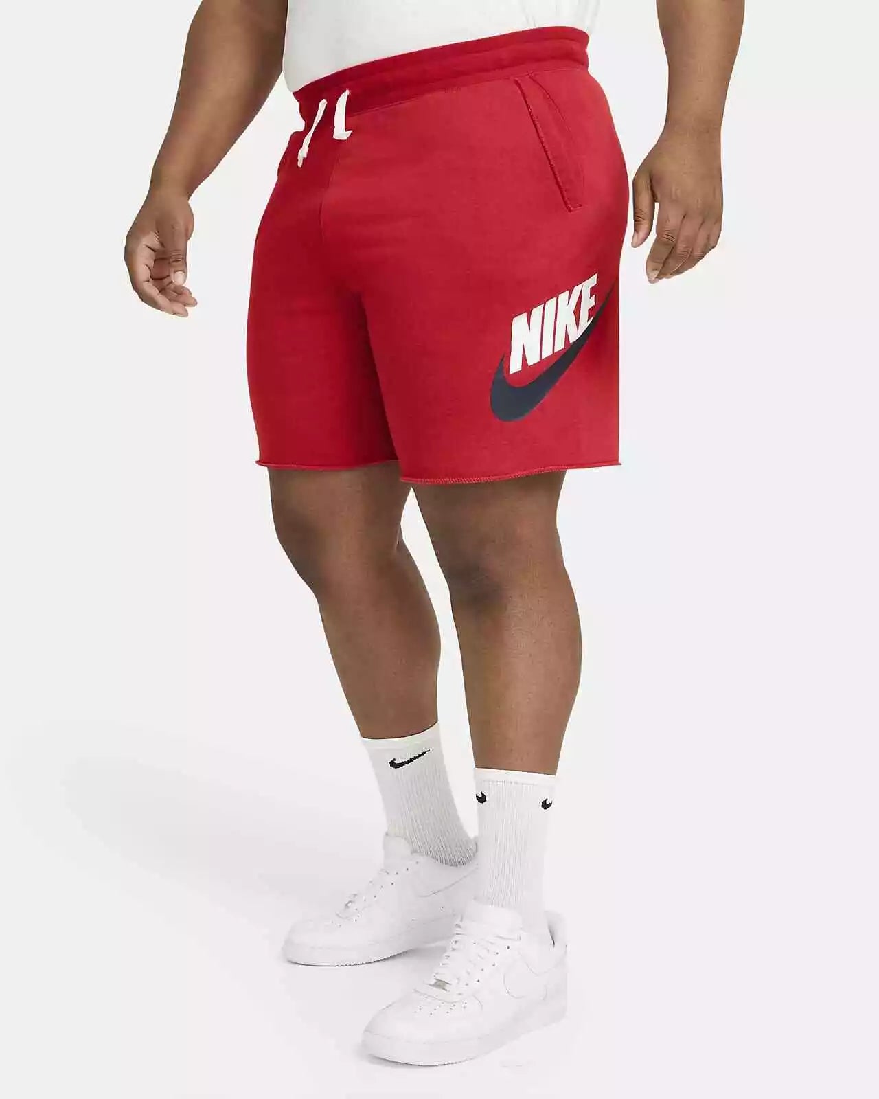 NIKE SPORTSWEAR ALUMNI MEN'S FRENCH TERRY SHORTS AR2375-659 Red