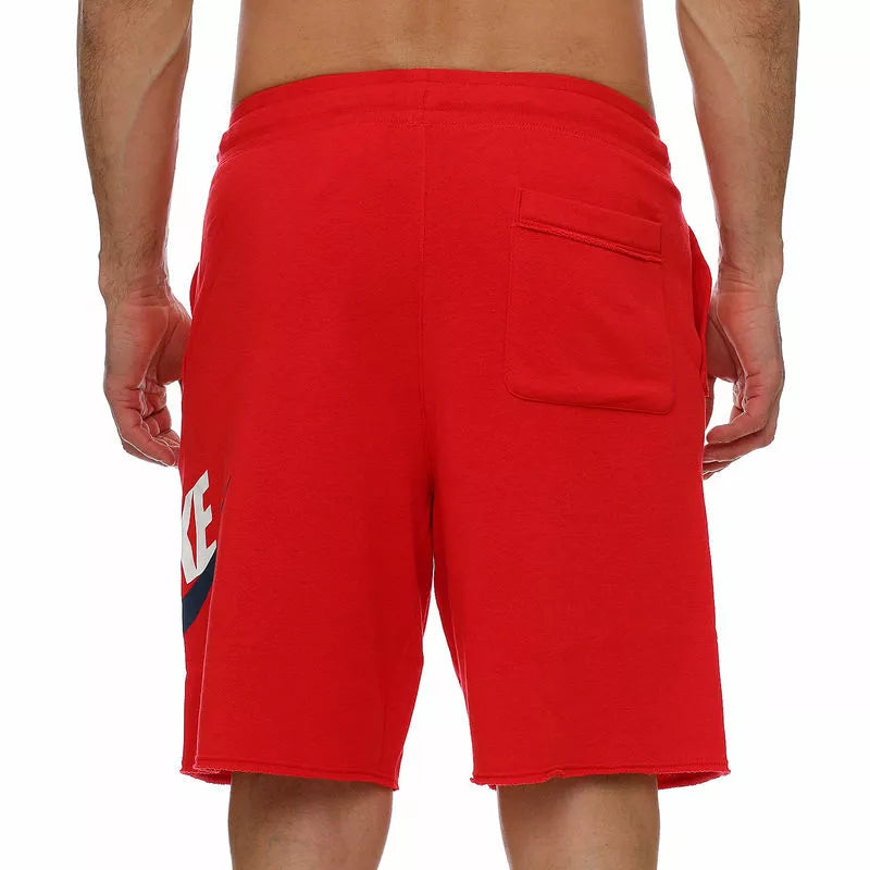 NIKE SPORTSWEAR ALUMNI MEN'S FRENCH TERRY SHORTS AR2375-659 Red